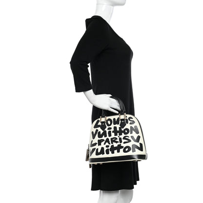 Louis Vuitton Graffiti Alma MM Black 2 of 13