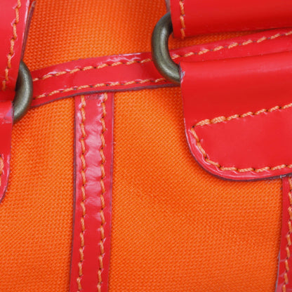 Louis Vuitton Nylon Calfskin High Top Sneakers Orange 8.5 13 of 14