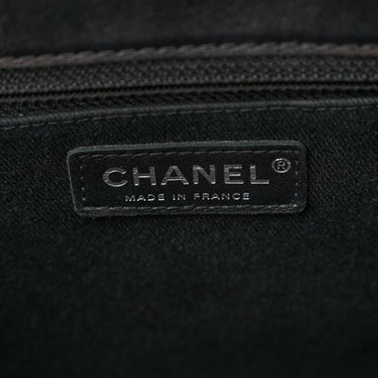 Chanel Calfskin Double Stitch Large Hamptons Flap Bag Black 6 of 10