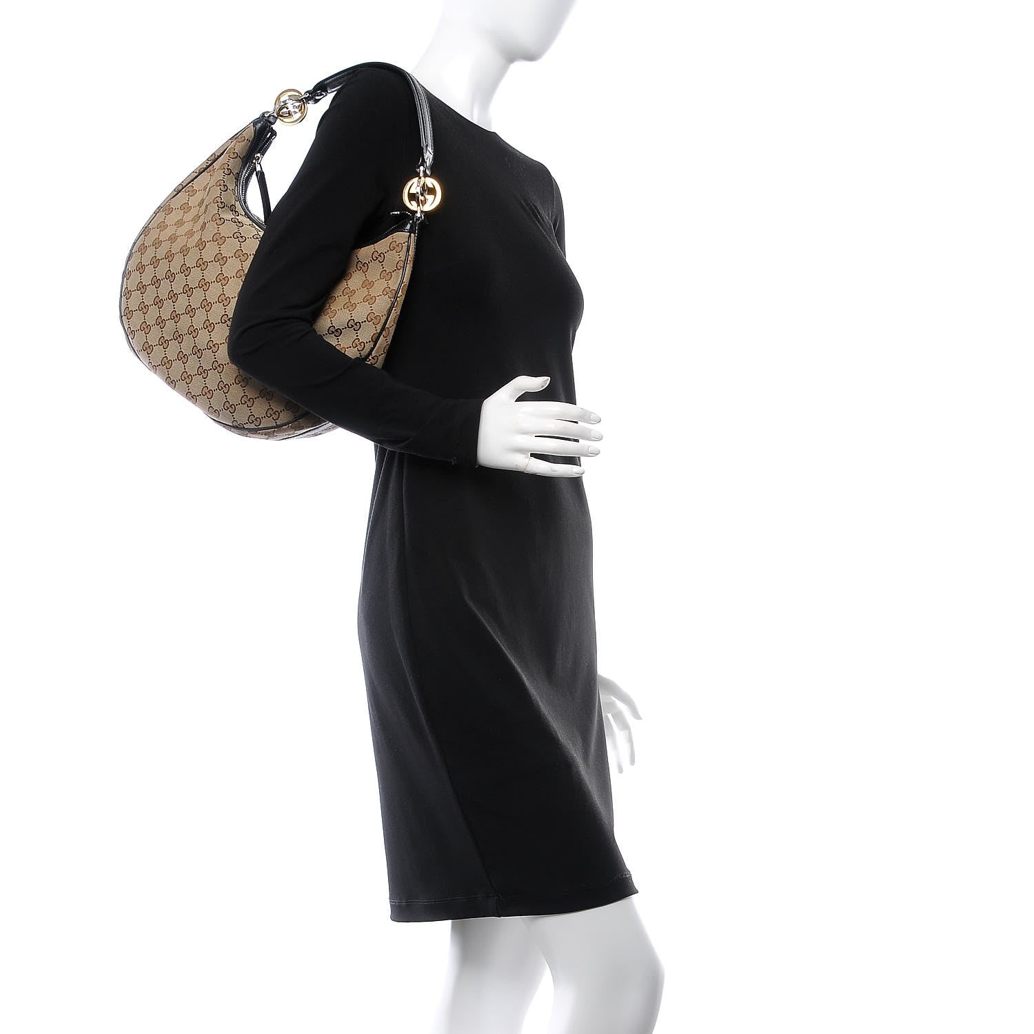 Gucci Monogram Medium GG Twins Hobo Black 2 of 8