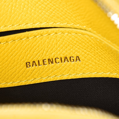 Balenciaga Signature Grained Calfskin Logo XXS Ville Top Handle Bag Jaune Black 8 of 8