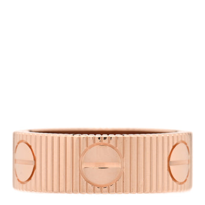 Cartier 18K Pink Gold 6.5mm LOVE Unlimited Ring 53 6.5 3 of 4