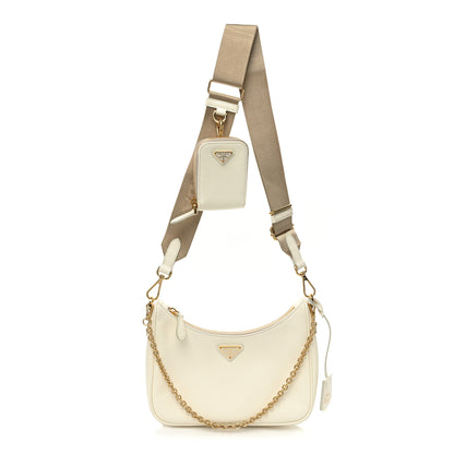 Prada Saffiano Lux Re-Edition 2005 Shoulder Bag White 1 of 12