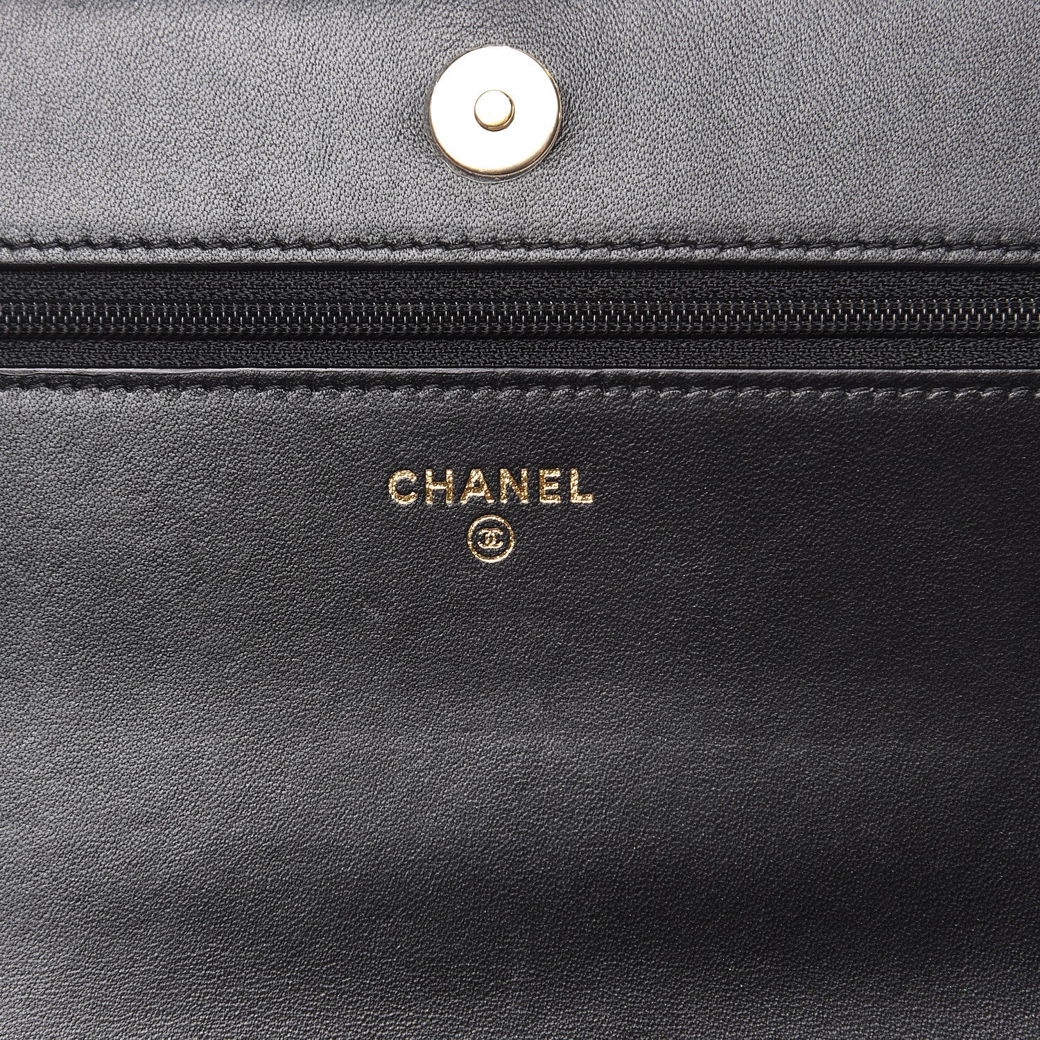 Chanel Lambskin Quilted Pearl Wallet On Chain WOC Black 6 of 14