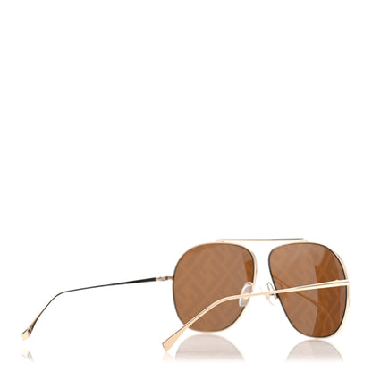 Fendi Metal Fendi Forever Aviator Sunglasses FF0407/G/S Gold 3 of 8