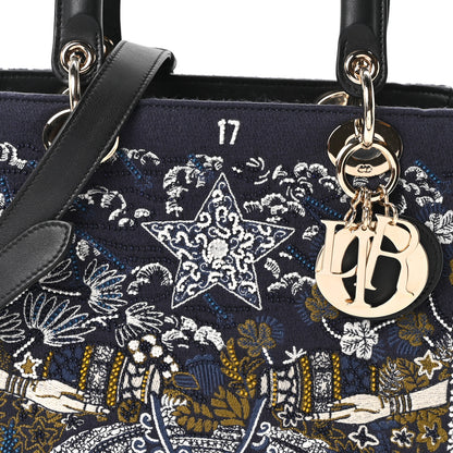 Christian Dior Embroidered L'Etoile Tarot Medium Lady Dior Blue Multicolor 8 of 10