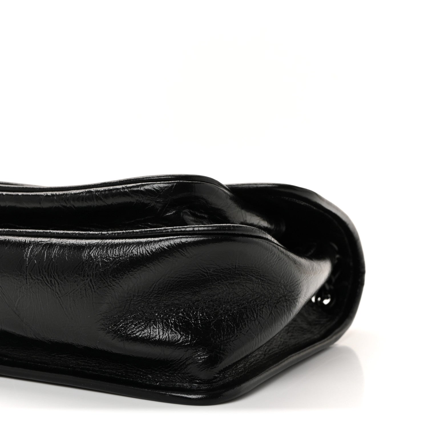 Saint Laurent Crinkled Calfskin Matelasse Monogram Baby Niki Chain Satchel Black 17 of 19