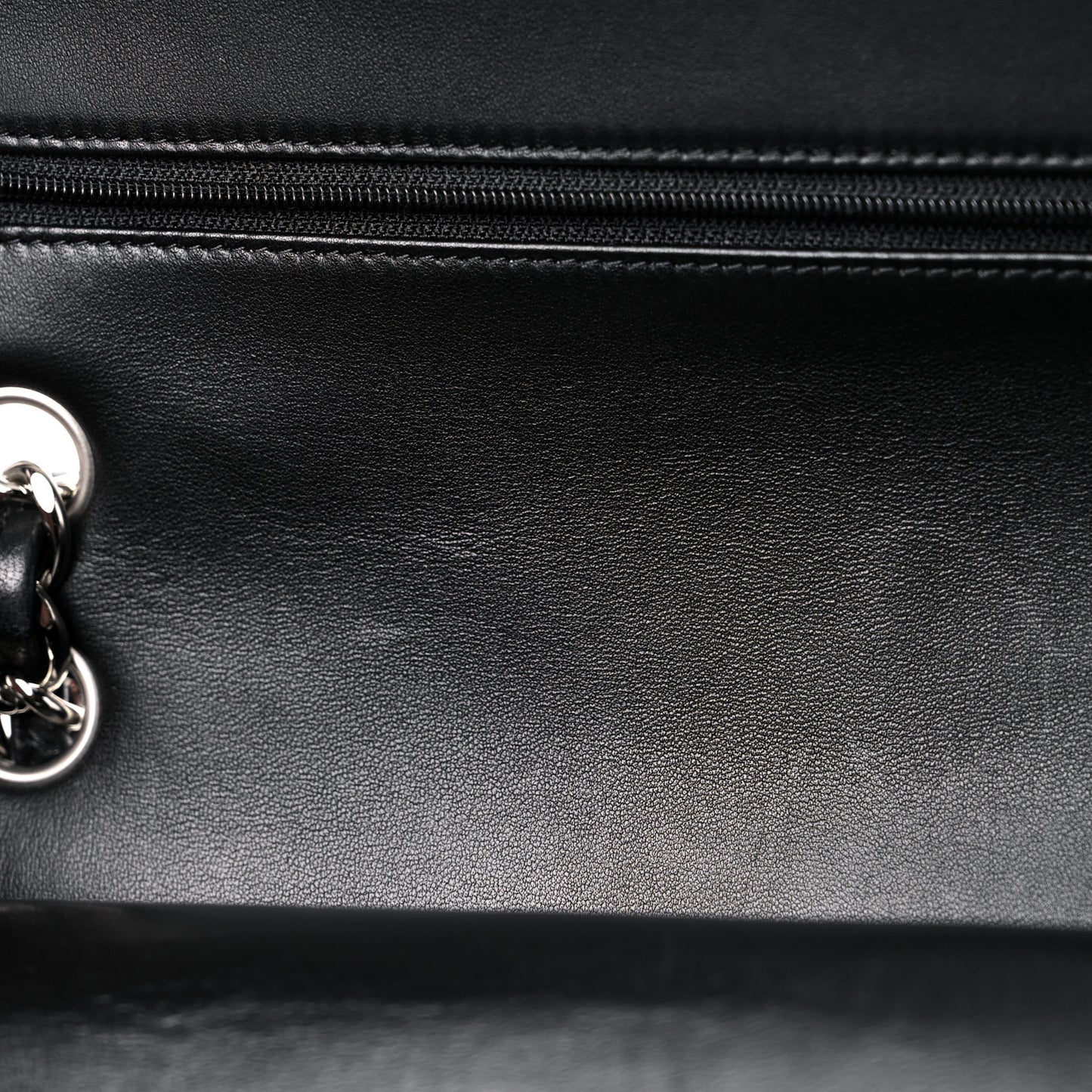 Lambskin Quilted Jumbo Double Flap Black