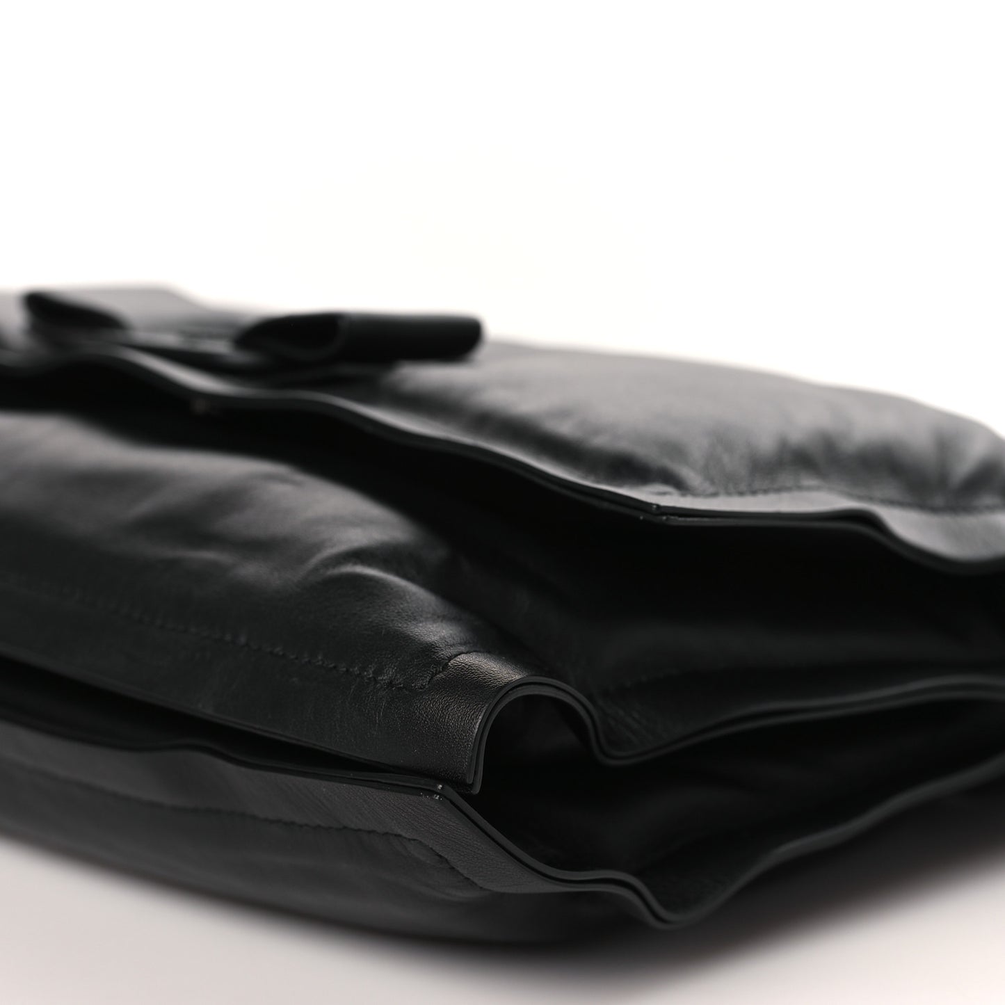 Calfskin Small Viva Bow Shoulder Bag Black