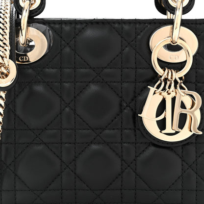 Christian Dior Lambskin Cannage Mini Lady Dior Black 8 of 11