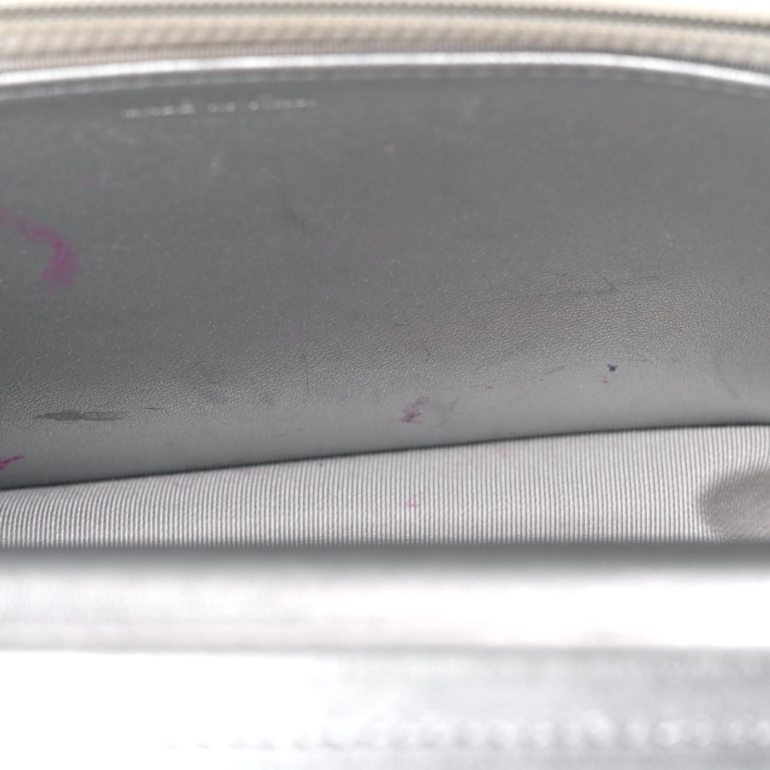 Chanel Metallic Lambskin Quilted Wallet On Chain WOC Silver 14 of 26