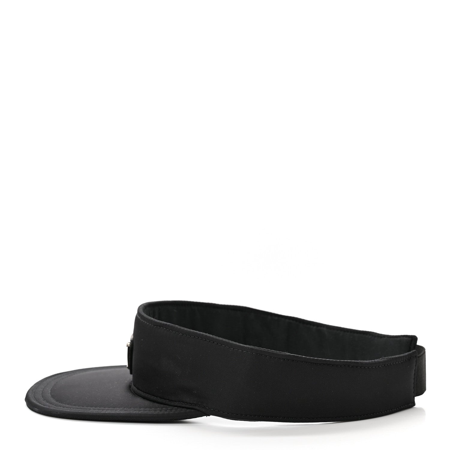 Prada Nylon Triango Metal Triangle Logo Mens Visor L Black 4 of 9