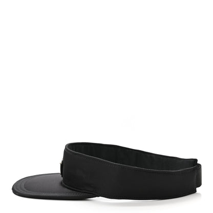 Prada Nylon Triango Metal Triangle Logo Mens Visor L Black 4 of 9