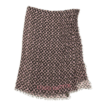 Louis Vuitton Silk Cashmere Monogram Ikat Stole Black 1 of 3