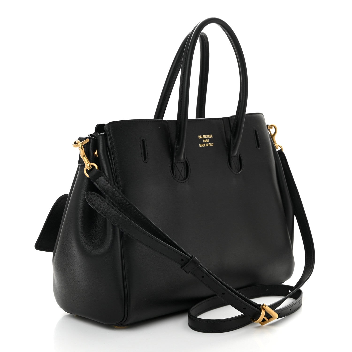 Balenciaga Smooth Calfskin Small Bel Air Carry All Bag Black 3 of 10