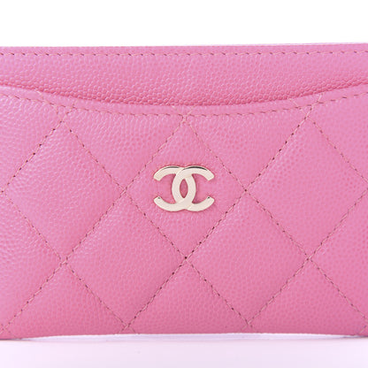 Chanel Shiny Caviar Quilted Card Holder Pink 11 of 12