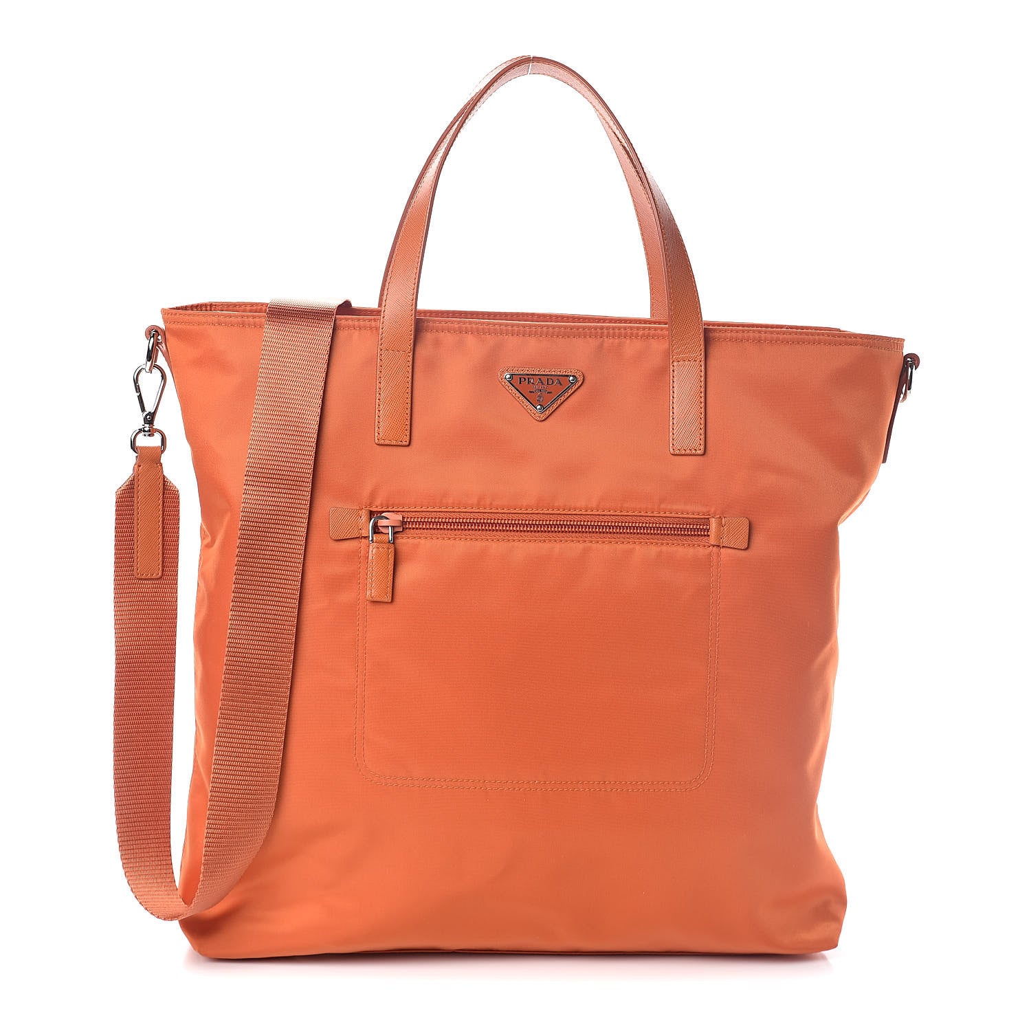 Prada Tessuto Nylon Tote Papaya 1 of 10