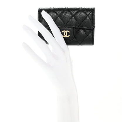 Chanel Caviar Quilted Classic 4 Key Holder Wallet Black 2 of 13