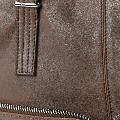 Fendi Sheepskin Zipper Satchel Beige 13 of 16