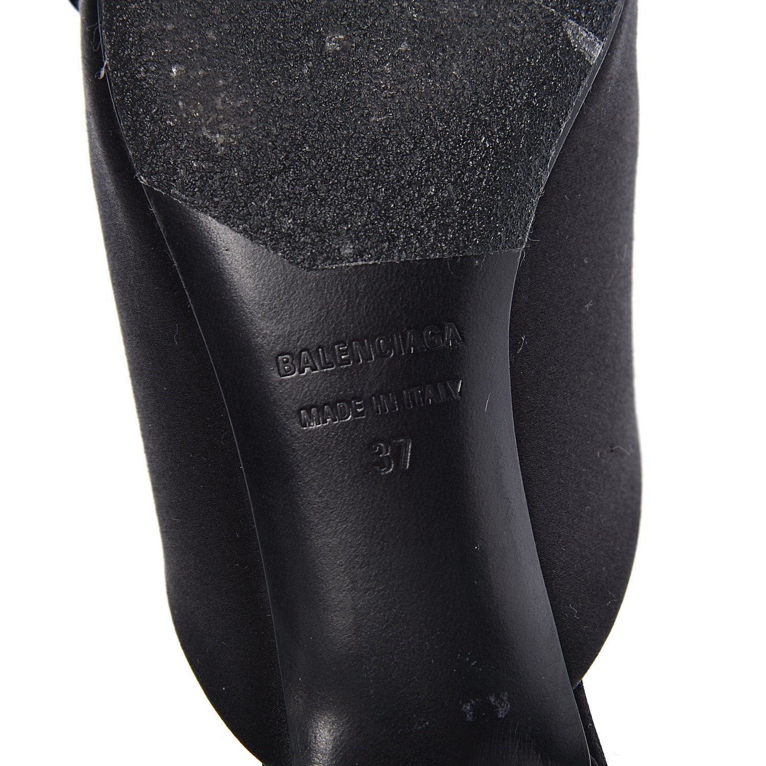 Balenciaga Satin Pointed Toe Knife 40mm Mules 37 Black 8 of 13
