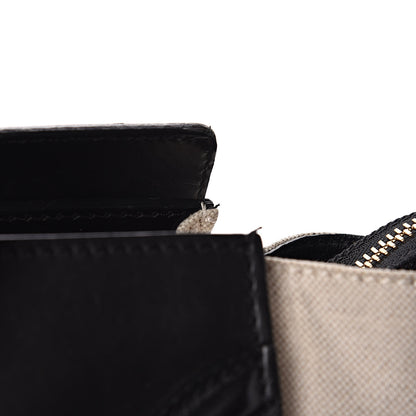 Celine Smooth Calfskin Linen Mini Bi-Color Luggage Natural Black 15 of 21