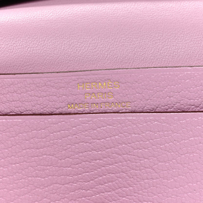 Hermes Chevre Mysore Bearn Card Holder Wallet Mauve Sylvestre 6 of 7