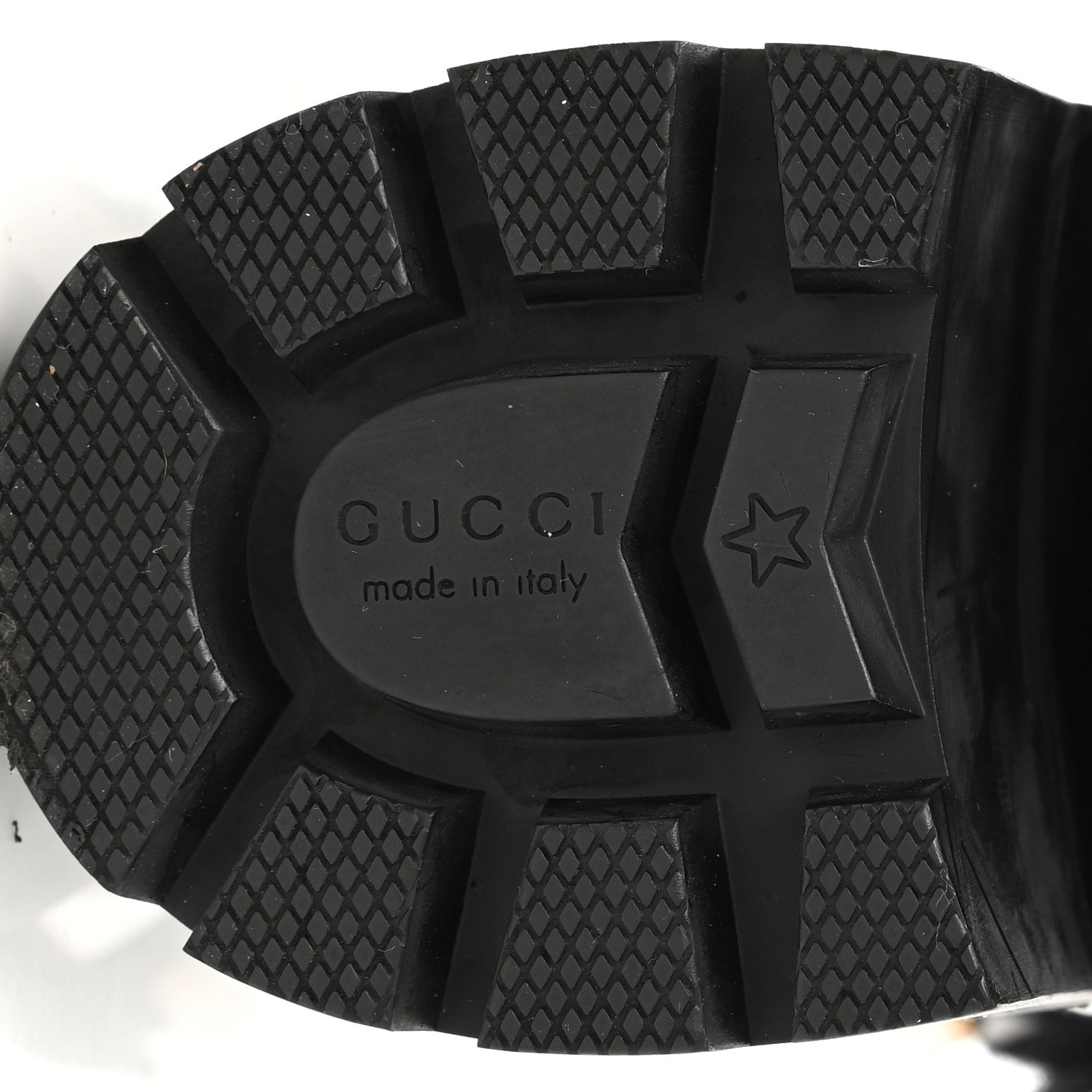 Gucci Magnum Calfskin Pearl Lace Up Combat Ankle Boots 38 Black 6 of 8