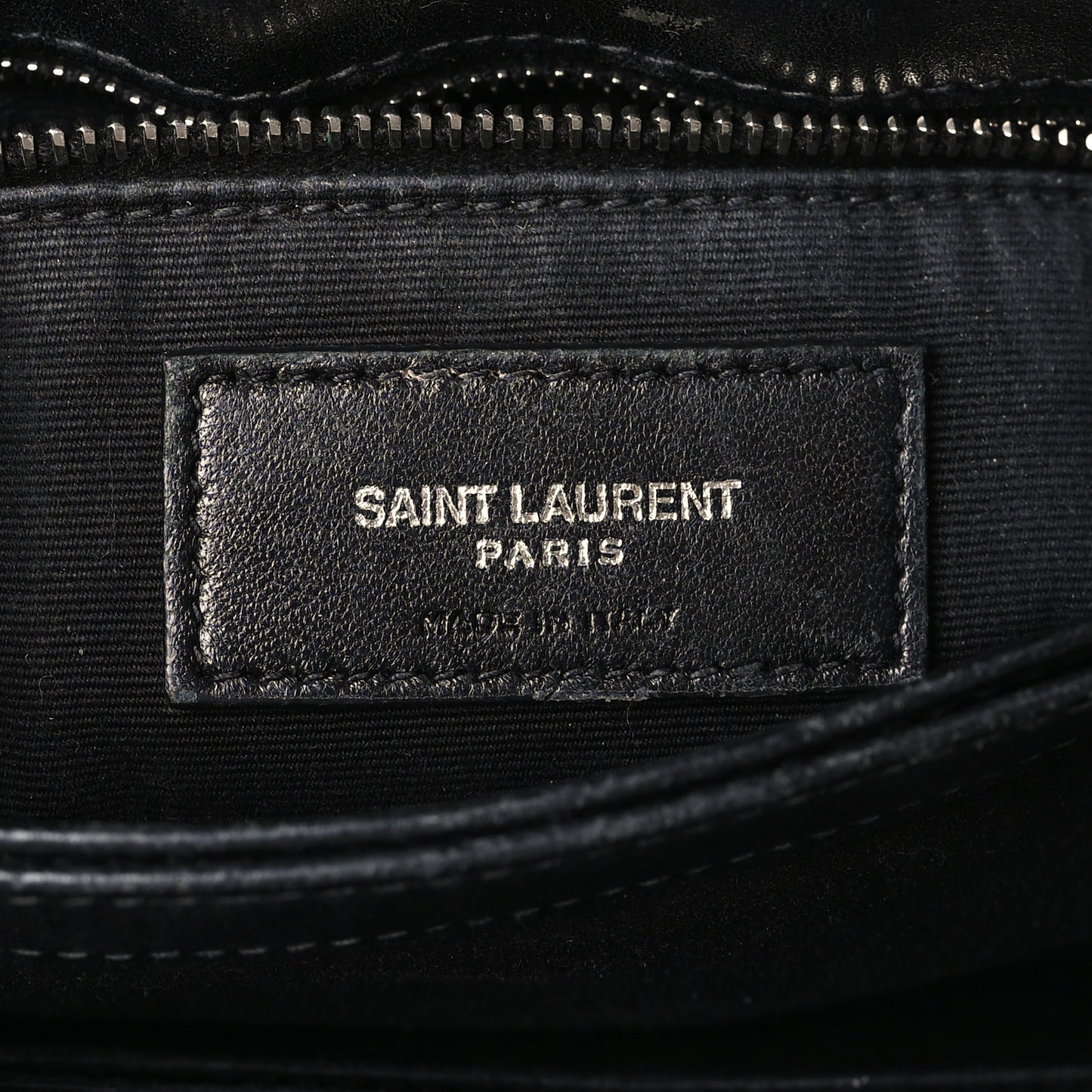 Calfskin Y Quilted Monogram Toy Loulou Crossbody Bag Black