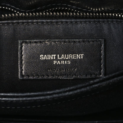 Saint Laurent Calfskin Y Quilted Monogram Toy Loulou Crossbody Bag Black 7 of 10