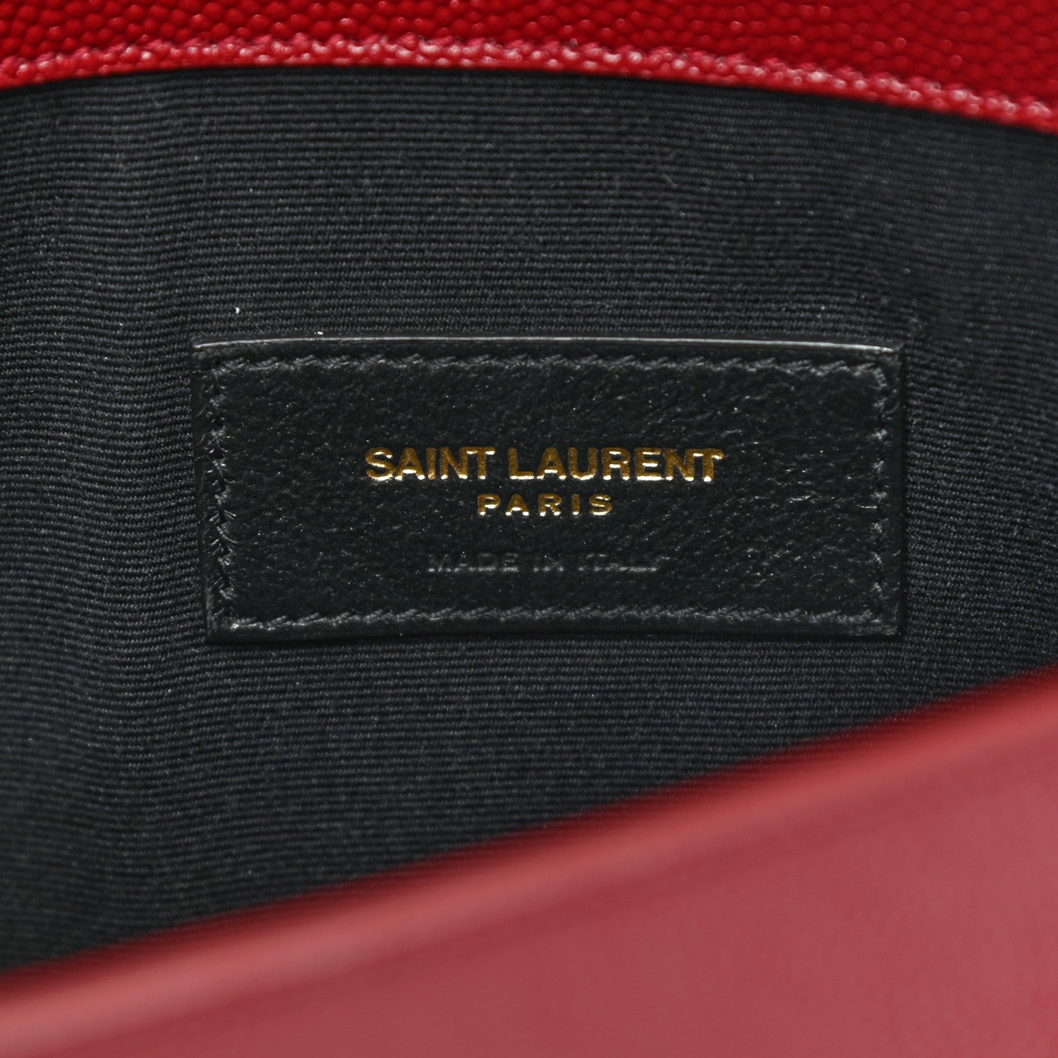 Saint Laurent Grain De Poudre Uptown Pouch Red 6 of 9