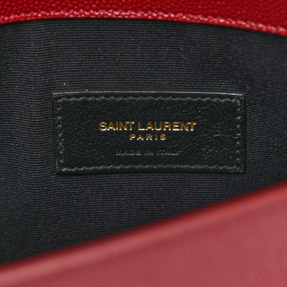 Saint Laurent Grain De Poudre Uptown Pouch Red 6 of 9