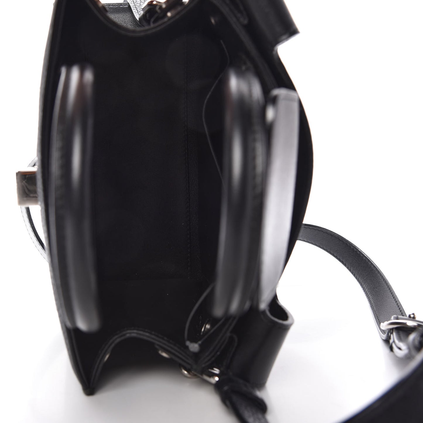 Grained Calfskin Mini Diorever Flap Black