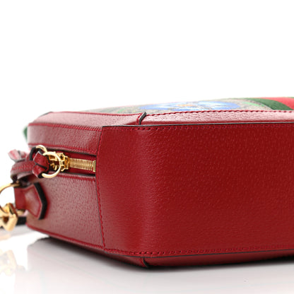 Gucci GG Supreme Monogram Flora Web Small Ophidia Top Handle Shoulder Bag Hibiscus Red 10 of 13