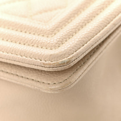 Chanel Caviar Quilted Medium Boy Flap Beige Clair 11 of 11
