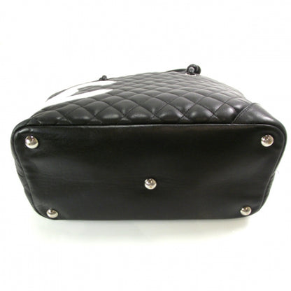 Chanel Calfskin Quilted Large Cambon Tote Black White 4 of 12