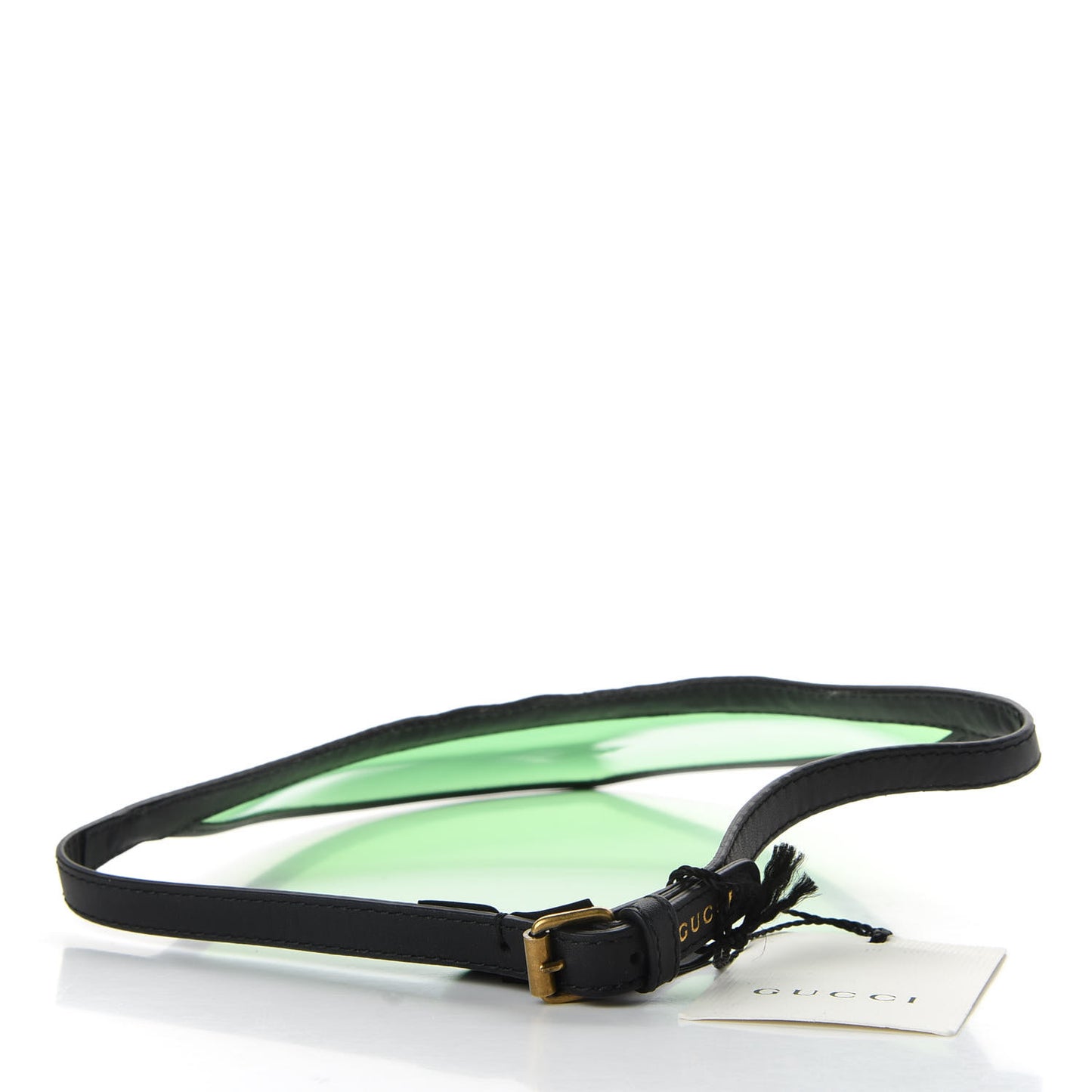 Calfskin Vinyl Visor S Black Green