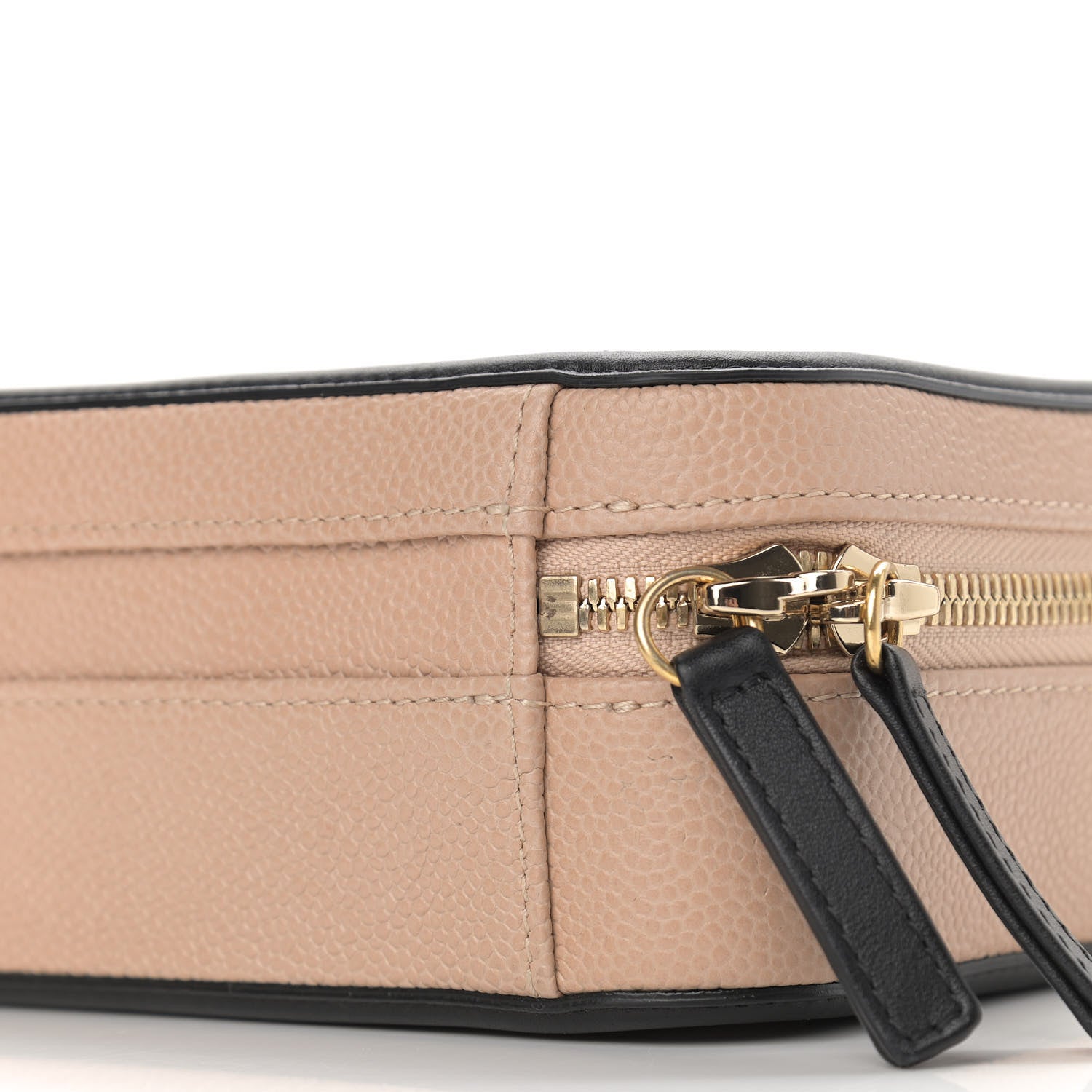 Chanel Caviar Quilted Small CC Filigree Vanity Case Beige Black 9 of 10