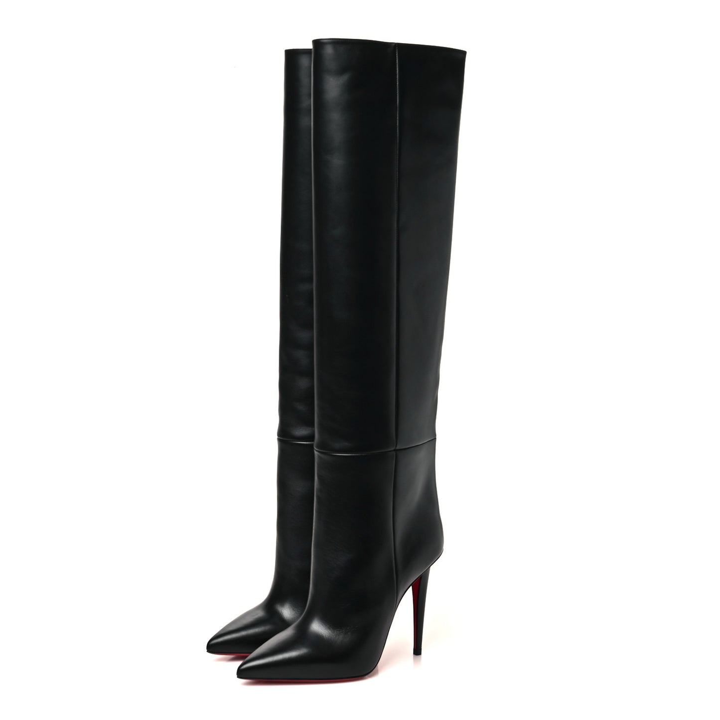 Calfskin Astrilarge Botta 100 Knee High Boots 38 Black