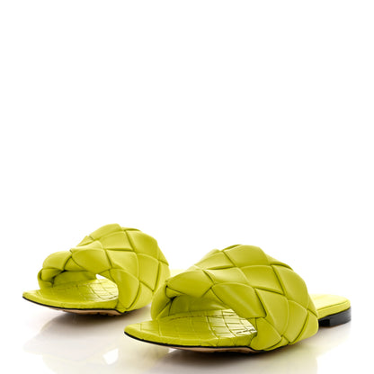 Bottega Veneta Nappa Maxi Intrecciato Lido Flat Sandals 38.5 Kiwi 3 of 9