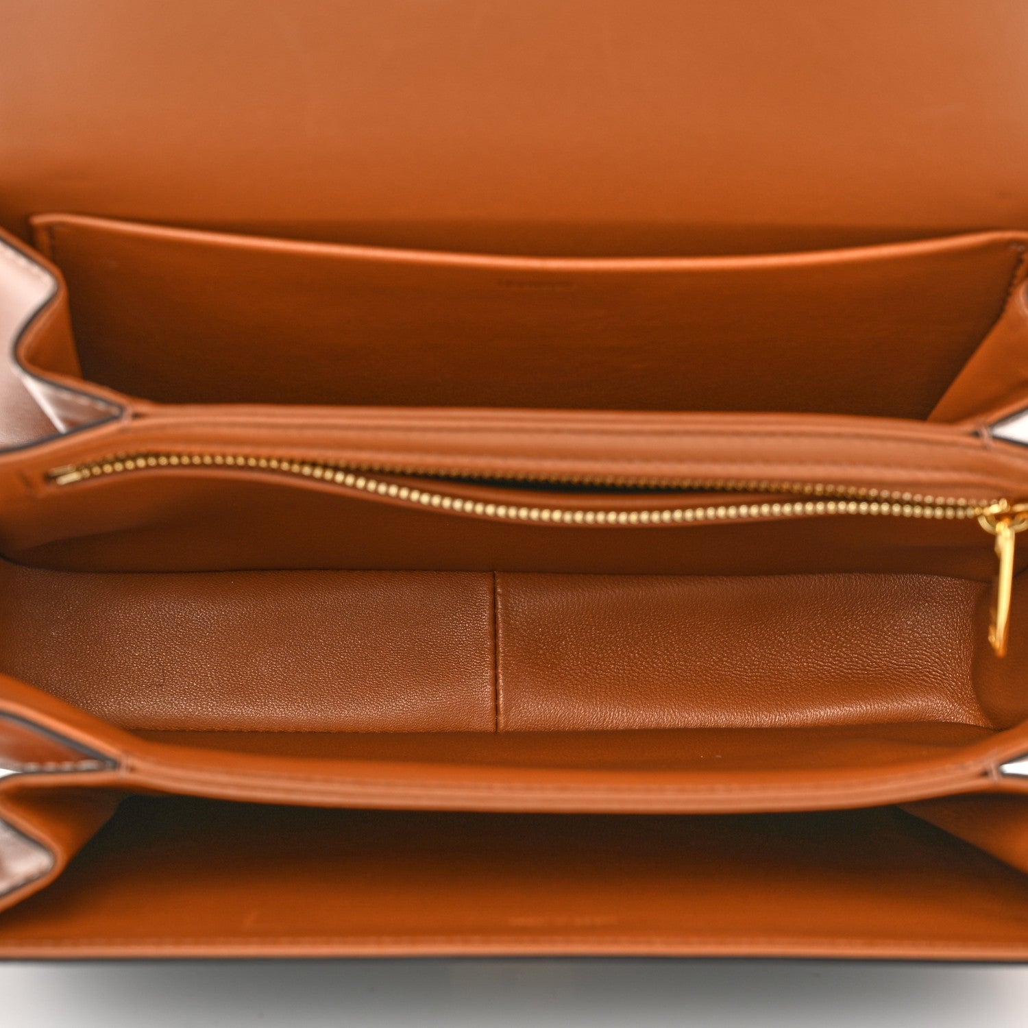 Celine Triomphe Canvas Calfskin Medium Triomphe Bag Tan 5 of 10