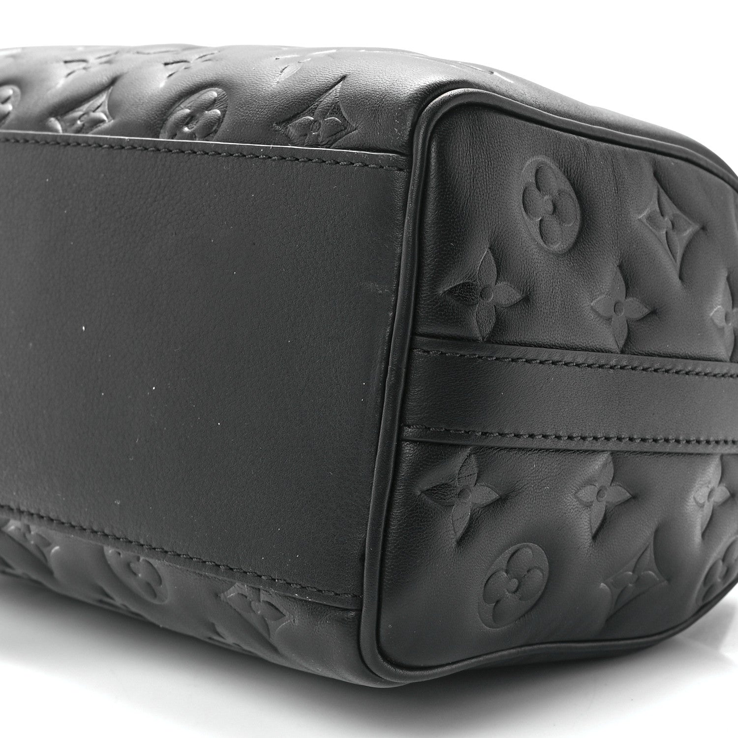 Louis Vuitton Lambskin Embossed Monogram Speedy 22 Bandouliere Black 10 of 10