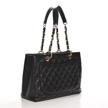 Chanel Caviar Quilted Grand Shopping Tote GST Black 3 of 7