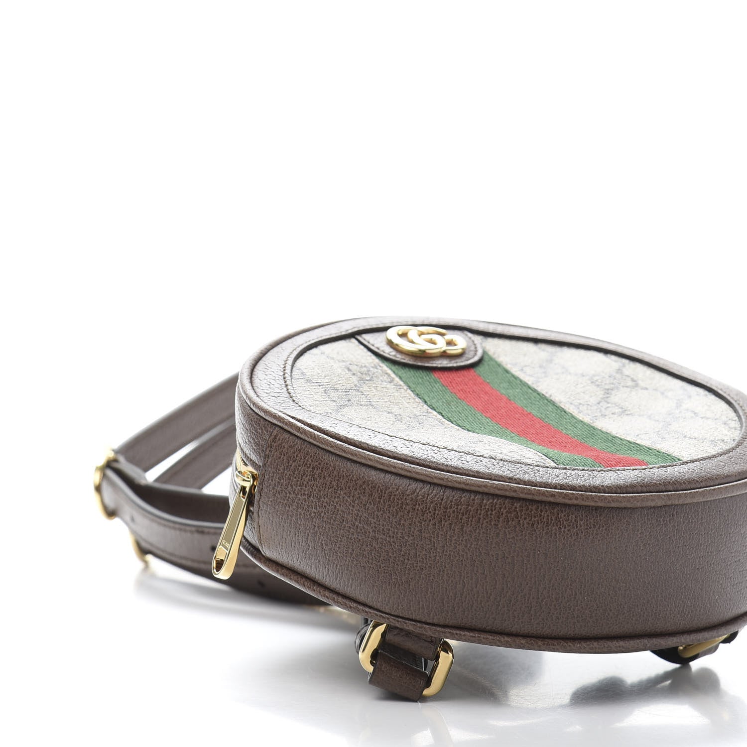 Gucci GG Supreme Monogram Web Mini Ophidia Round Backpack Brown 7 of 10