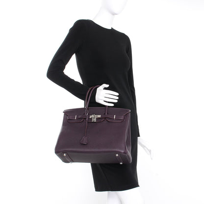 Hermes Togo Birkin 35 Raisin 2 of 37