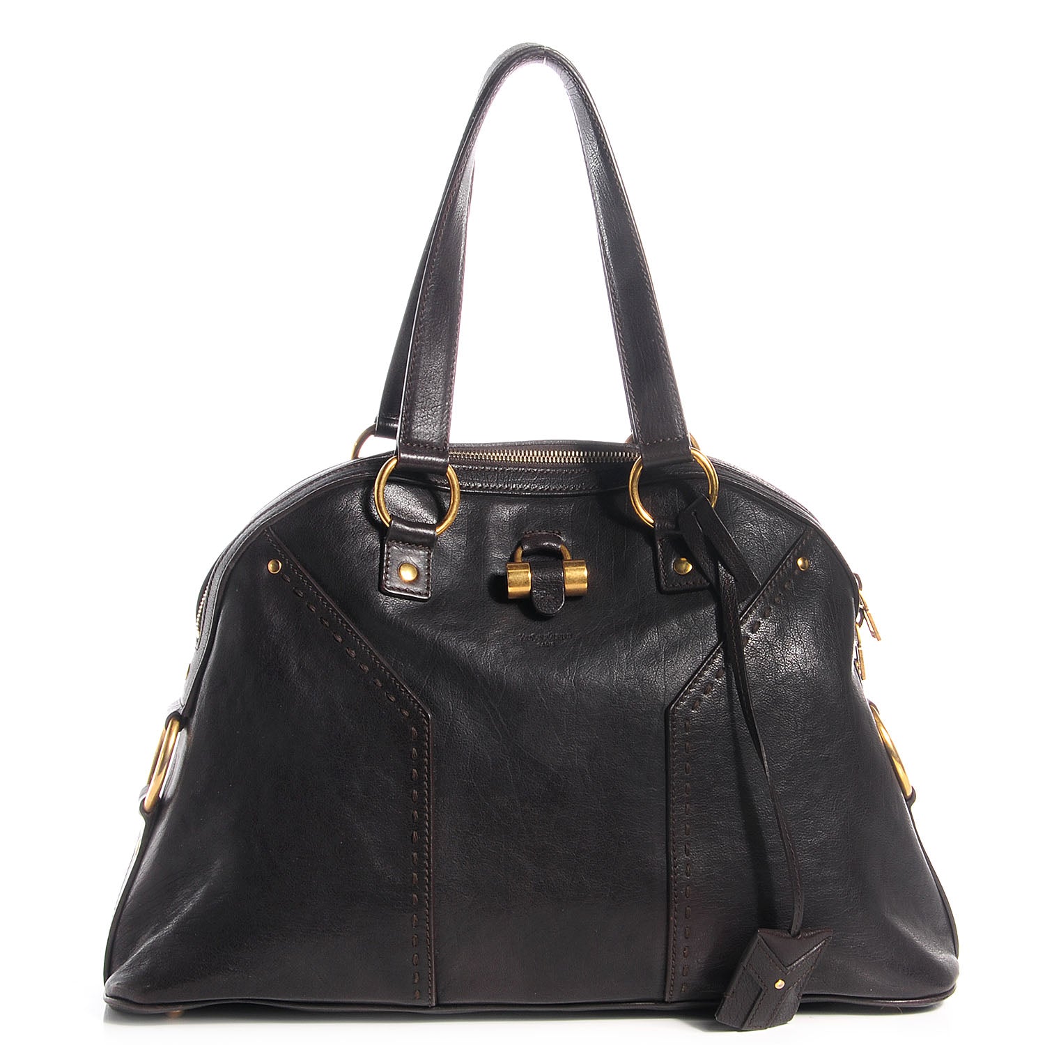 Saint Laurent Leather Large Muse Brown 1 of 10