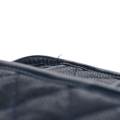 Chanel Caviar Quilted Medium French Riviera Flap Dark Navy Blue 11 of 11