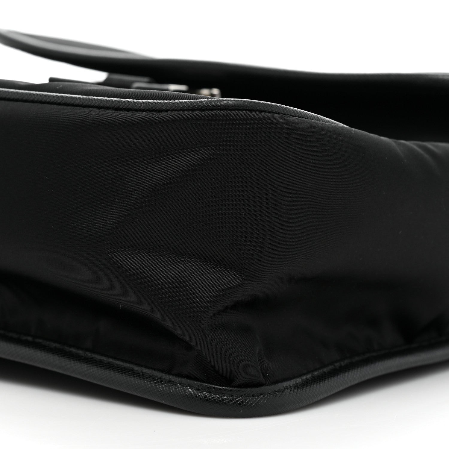 Prada Tessuto Nylon Saffiano Logo Messenger Bag Black 6 of 6