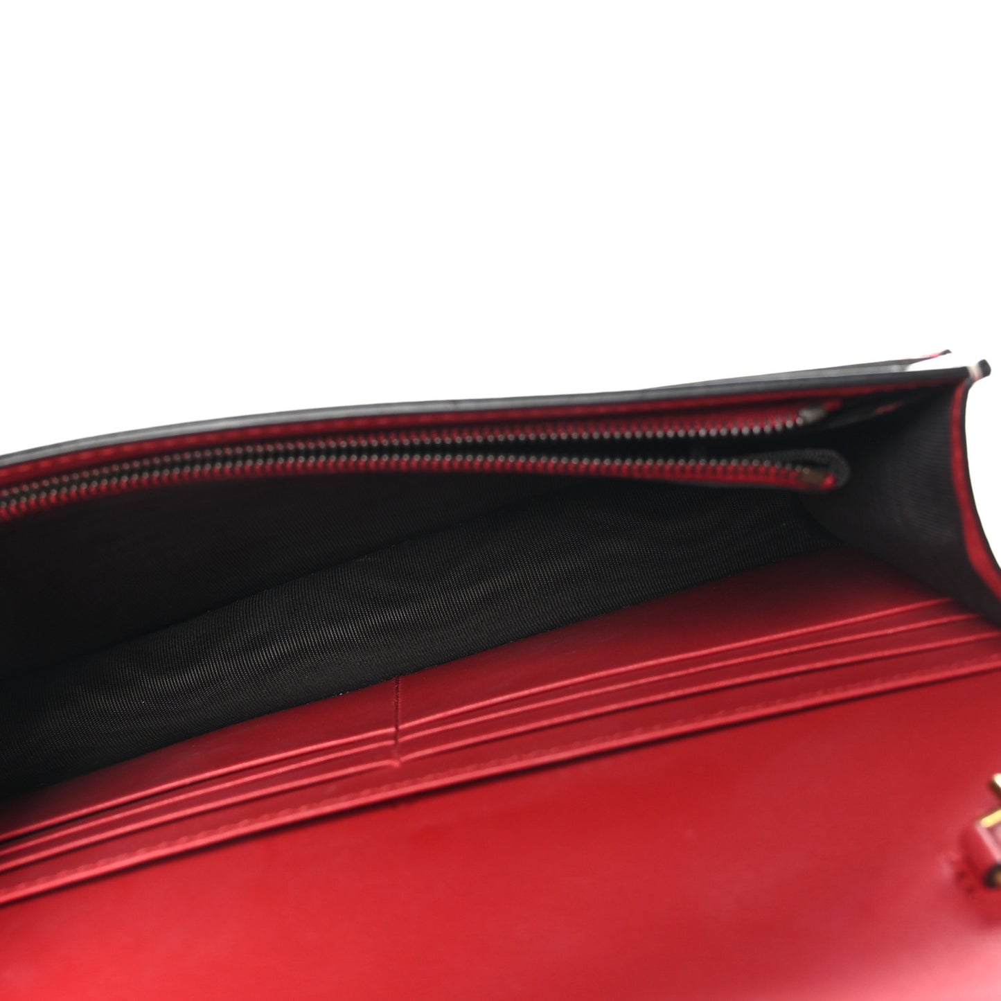 Calfskin Queen Margaret Chain Wallet Blue Agata Hibiscus Red Mystic White