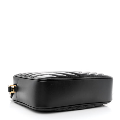 Saint Laurent Calfskin Matelasse Monogram Lou Camera Bag Black 4 of 11