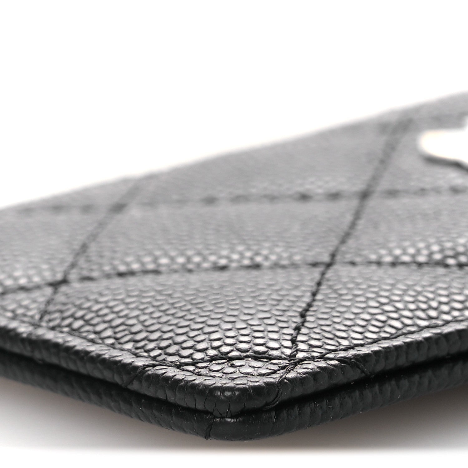 Chanel Caviar Quilted Card Holder On Chain Black 11 of 12